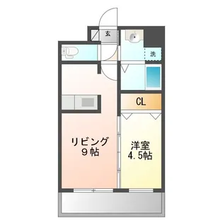 あすか八番館【5階】の間取り