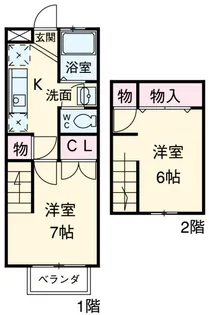 グランドールアベニュー【2階】の間取り