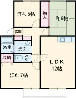 サンプレイスジョウナンE【2階】の間取り