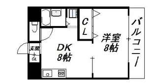 ウエストイン勝山【4階】の間取り