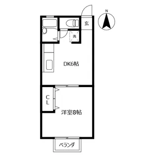 カサビエント新浜A棟【1階】の間取り