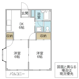 エルディム磯崎【2階】の間取り