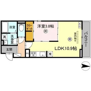 クレセント松原【2階】の間取り