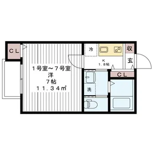 アージュドール桜木【2階】の間取り