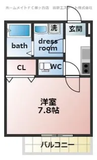 ジーメゾン初芝アマーレ【1階】の間取り