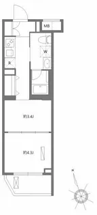 アンベリール墨田II【3階】の間取り