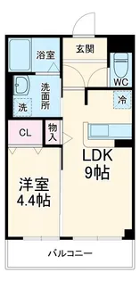 パレット名塚【2階】の間取り
