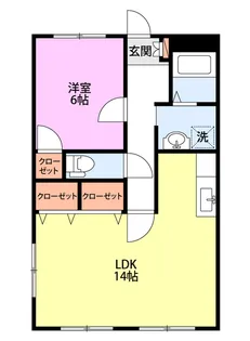 新潟県新潟市中央区紫竹山7【アパート】の間取り