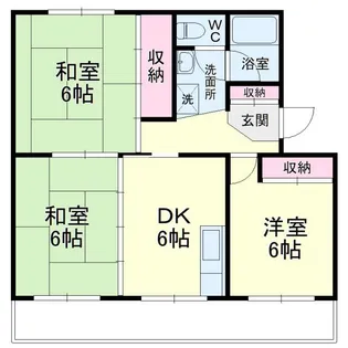 サンハイツ四ツ池A【1階】の間取り