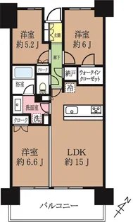 パークホームズグランファーストエアリーコート【5階】の間取り