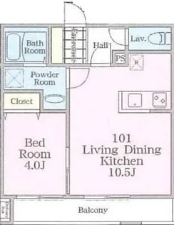 エクレール松が枝【1階】の間取り