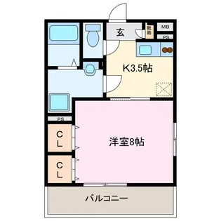 ピアーチェII【3階】の間取り