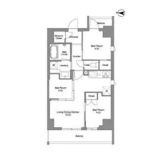 BPRレジデンス東日暮里【6階】の間取り