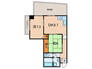 アミティ松本【1階】の間取り