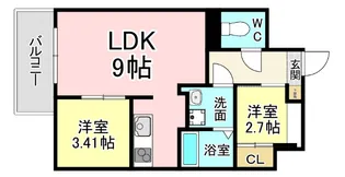 福岡県北九州市戸畑区幸町【マンション】の間取り