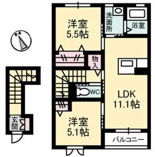 ヴァンベール東雲【2階】の間取り