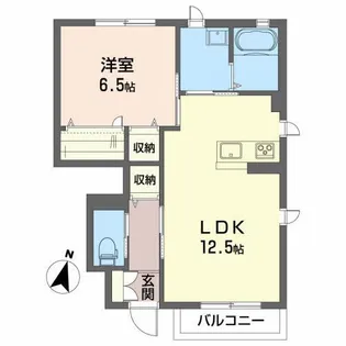 福島県郡山市大槻町字針生金畑【アパート】の間取り