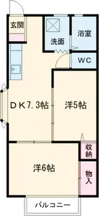 コーポフリーダム【2階】の間取り
