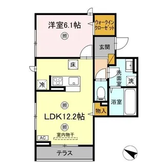 リアン【1階】の間取り