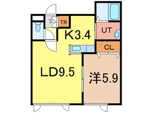 est luce5・5【2階】の間取り