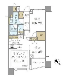 Brillia THE RESIDENCE TOKYO YAESU【2階】の間取り