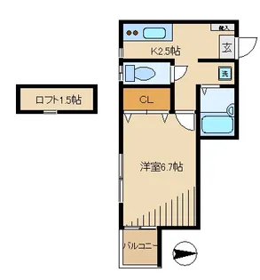 アイランド南馬込【2階】の間取り