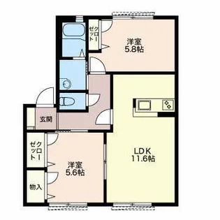 グリーンヒルズIII【1階】の間取り