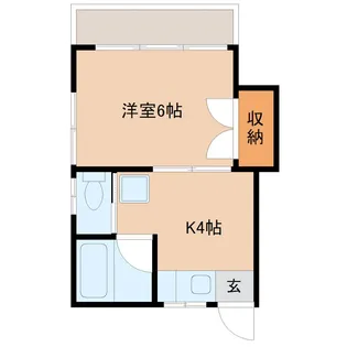 コーポあがわ【1階】の間取り