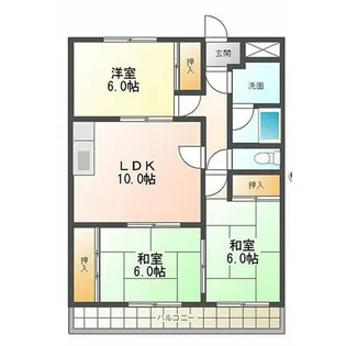 緑ヶ丘角新ビル【3階】の間取り