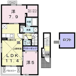 埼玉県羽生市大字神戸【アパート】の間取り