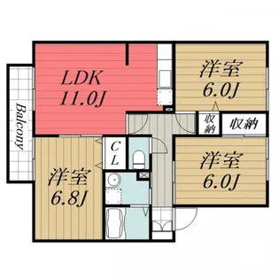 千葉県千葉市若葉区東寺山町【アパート】の間取り