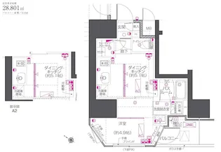 ZOOM中目黒【7階】の間取り