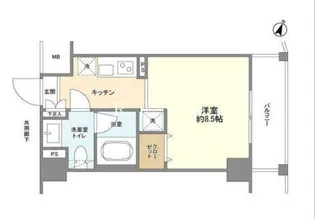 アーバンファースト神楽坂【5階】の間取り