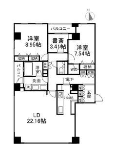 The GoldmanCastle SAKURAZAKA FOREST【1階】の間取り