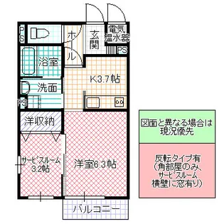 茨城県水戸市元吉田町【アパート】の間取り