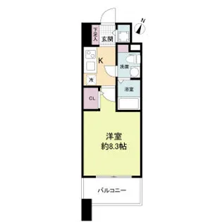 プラウドフラット新大阪【6階】の間取り