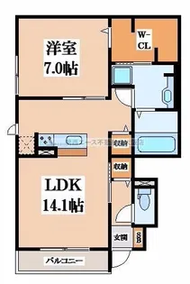 クワルト・ラナ【2階】の間取り
