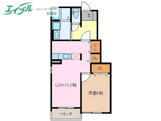 インプレスKM B棟【1階】の間取り