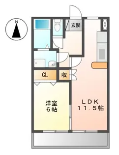 マーベラス美濃町【2階】の間取り