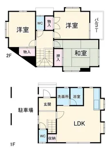 静岡県浜松市中央区龍禅寺町【一戸建】の間取り