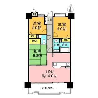 ライオンズステーションプラザ桜山【5階】の間取り