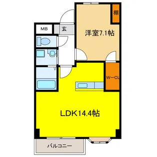 岐阜県岐阜市若宮町8【マンション】の間取り