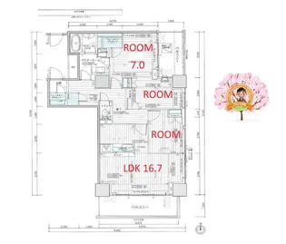 サンコリーヌタワー横須賀中央駅前【2階】の間取り