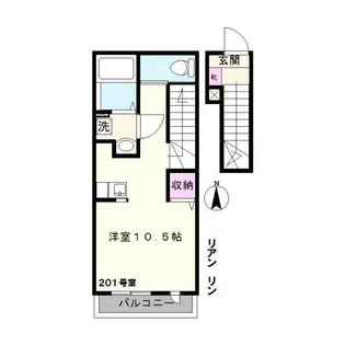 リアン リン(Lien Lin)【2階】の間取り