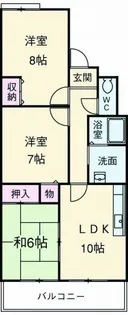 サンシャイン梅津【6階】の間取り