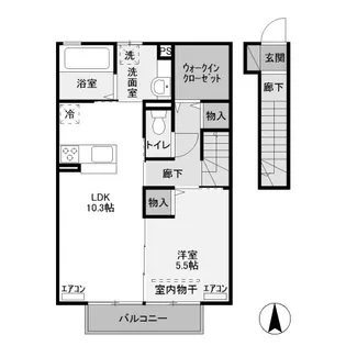 グリーングラス【2階】の間取り