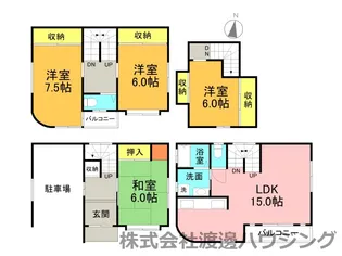 大阪府大阪市西成区岸里3【一戸建】の間取り