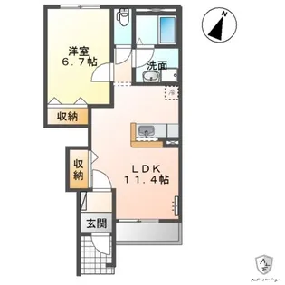 グランシャリオ大原II【1階】の間取り