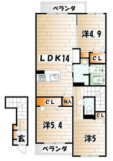 アミコートI【2階】の間取り