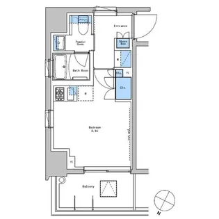 ブラウ戸越銀座スカイ【2階】の間取り